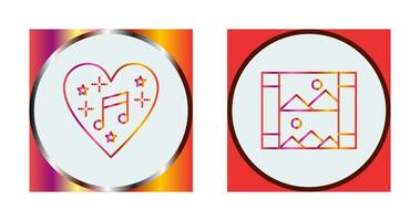 Music and Gallery Icon vector