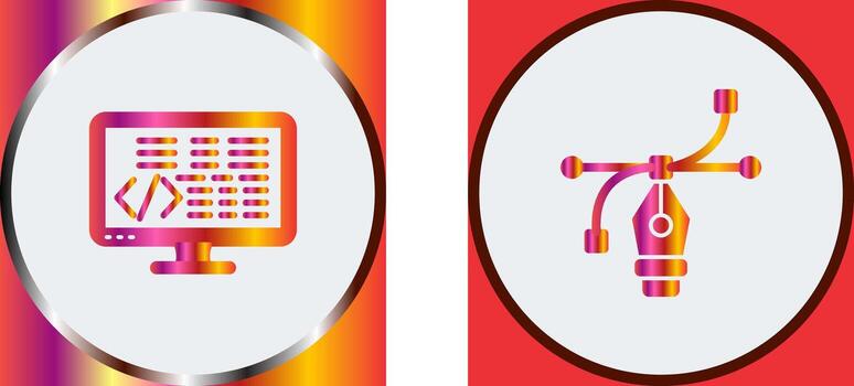 codificación y vector icono