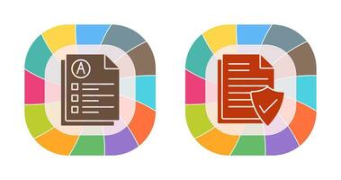 Exam and Valid Document Icon vector