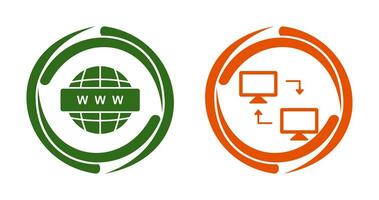 Sharing Systems and World Wide Icon vector