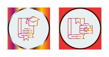 Graduation and Photography Icon vector