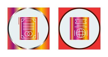Wedding and Passport Icon vector