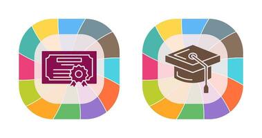 Diploma and Cap Icon vector