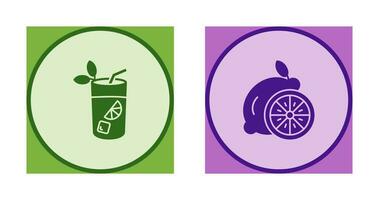 Mojito and Lemon Icon vector