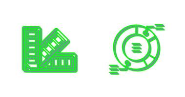 Pie Chart and Pantone Icon vector