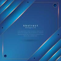 Diagonal gold lines with shiny effect decoration on blue luxury background vector