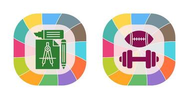 Study Tools and Sport Faculty Icon vector