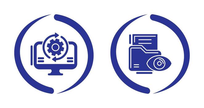 Synchronization and Data Visualization Icon vector