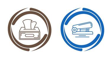 Tissue Box and Stapler Icon vector