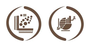 Plot and Pie Chart Icon vector