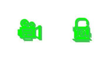 Padlock and Video  Icon vector