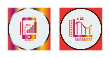 Mobile and Bar Chart Icon vector