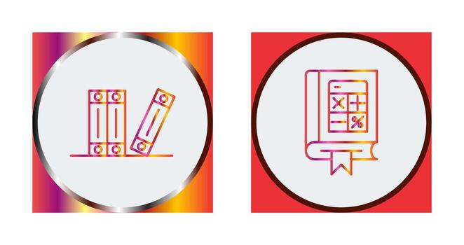 Archive and Mathematics Icon vector