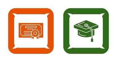 Diploma and Cap Icon vector