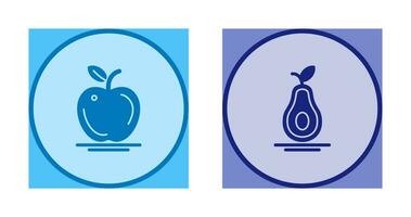 Apple and Avocado Icon vector