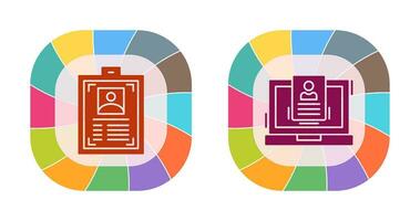 User and ID Card Icon vector