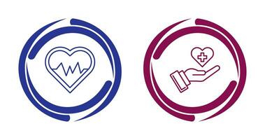 Heart Beat and Healthcare Icon vector