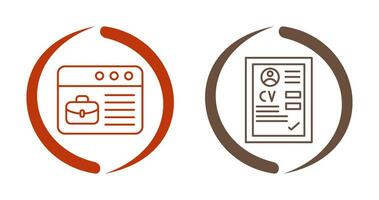 Online Recruitment and CV Icon vector