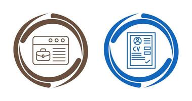 Online Recruitment and CV Icon vector