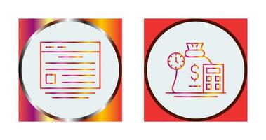 Website and Expense Icon vector