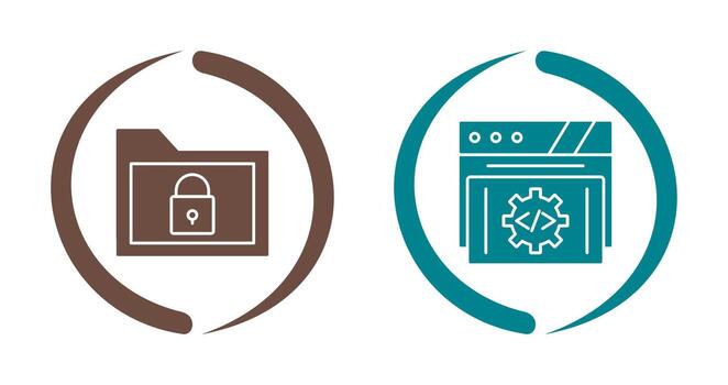 Folder and Development Icon vector