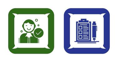 Hire and Check List Icon vector