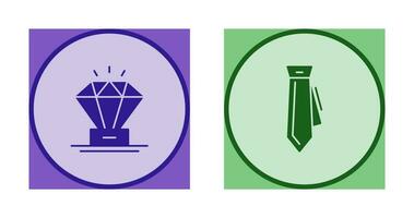 Diamond and Tie Icon vector