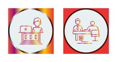 Employee and Evaluating work Icon vector