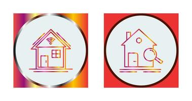 Search and Smart Home Icon vector