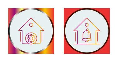 Settings and Alert Icon vector