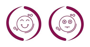 Smile and Neutral Icon vector