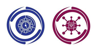 Time Management and Internet Icon vector