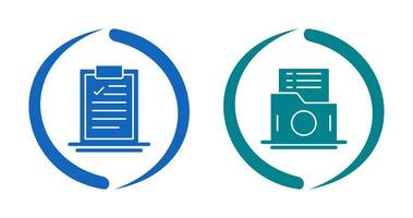 Clipboard and List Folder Icon vector