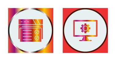 Web Browser and Monitor Screen Icon vector