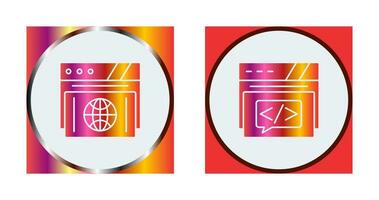 Browser and Message Icon vector