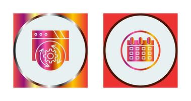 Update and Calendar Icon vector