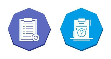 List Protection and Question Icon vector