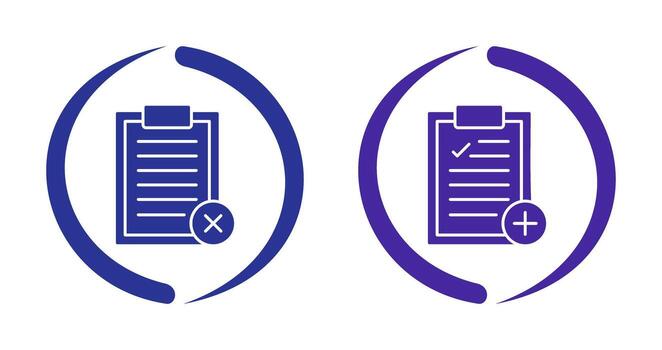 Rejected and Add Icon vector