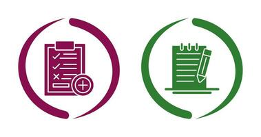 Medical Examination List and Check Up List Icon vector