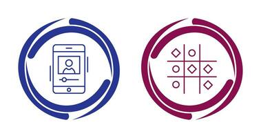 log and Tic Tac Toe Icon vector