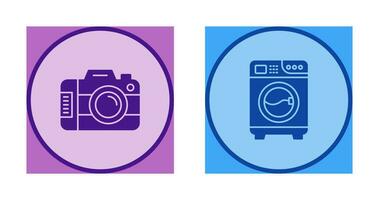 Digital Camera and Washing  Icon vector