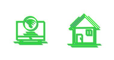 Led and Home Icon vector