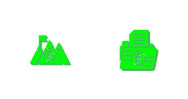 Mountain and Folder Icon vector