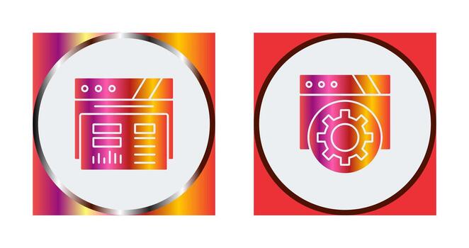 Dashboard and Browser Icon vector