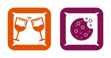 Wine and Cookie Icon vector