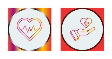 Heart Beat and Healthcare Icon vector