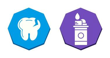 Tooth and Lighter Icon vector