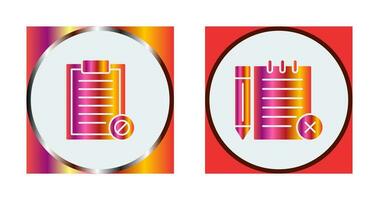 Prohibition and Unchecked Notes Icon vector