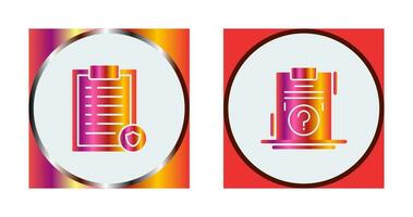List Protection and Question Icon vector