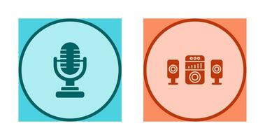 Microphone and Sound System Icon vector